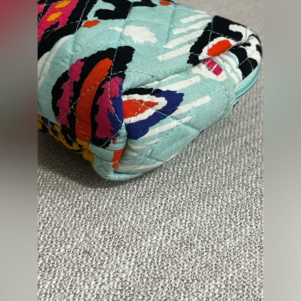 Vera Bradley Quilted Cosmetic Bag in Aqua Multi - Picture 4 of 8